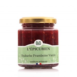 Rhubarbe Framboises Vanille BIO 210g – L’Epicurien