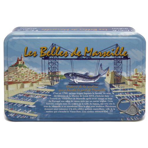Coffret 4 boites de sardines Les Belles de Marseille
