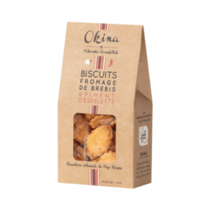 Biscuits Fromage de Brebis Piment d’Espelette 80g – Okina
