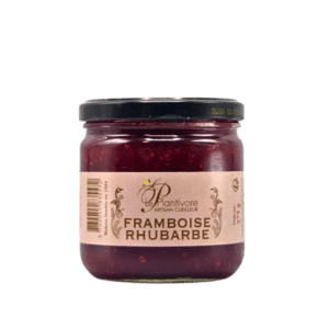 Confiture framboise et rhubarbe 100g – Plantivore